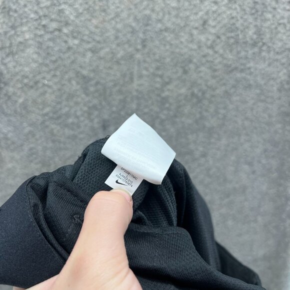 Nike Shorts Men Large Adult Black Chino Flat Front Dri Fit Athletic Swoosh Golf - Picture 11 of 13